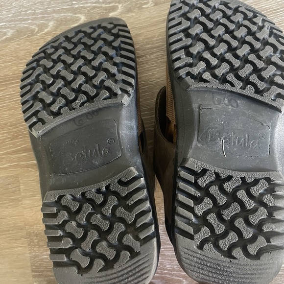 Birkenstock Betula Buckley Clog Size 5 Euro Brown Leather Mixed Media - Picture 11 of 11